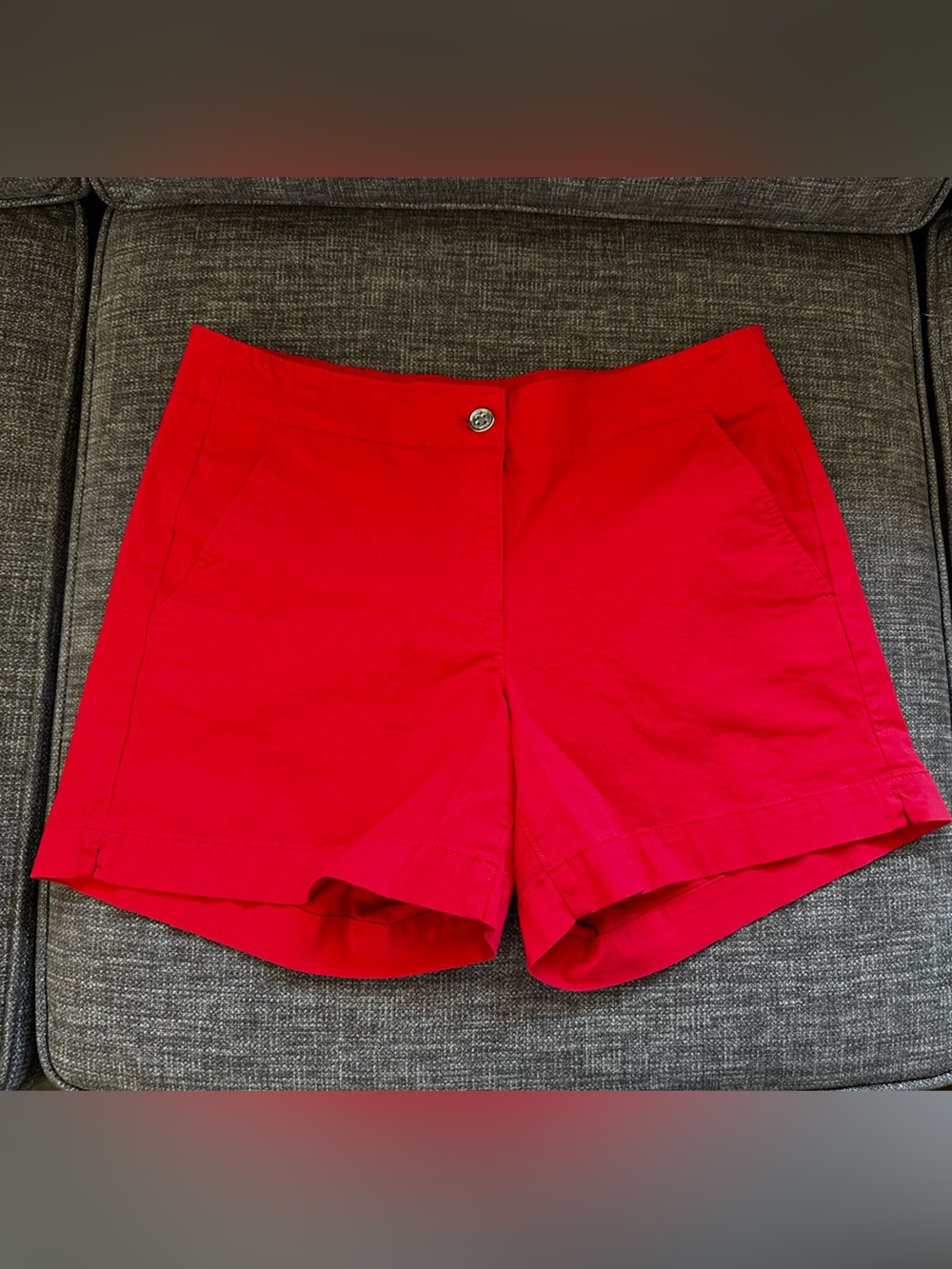 Nautica Poppy Pink Stretch Twill Shorts - Size 8